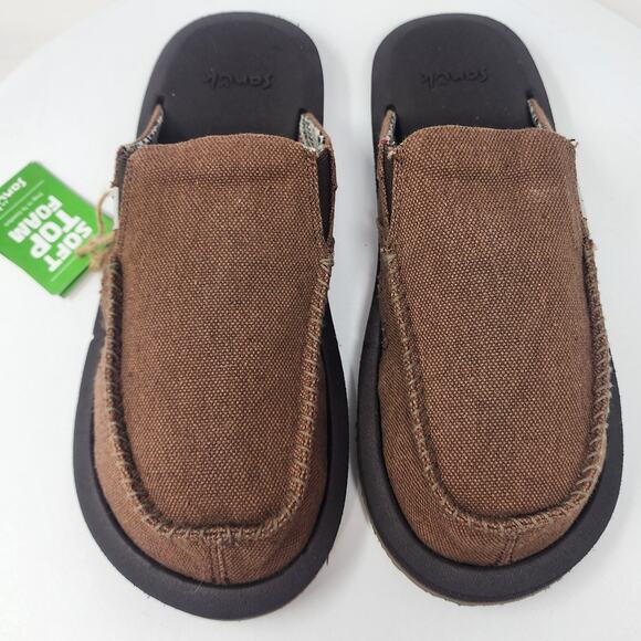 Sanuk You Got My Back St Hemp Men 8 Brown w/ Woven Blanket Lining 1127214 NWT - Picture 3 of 13